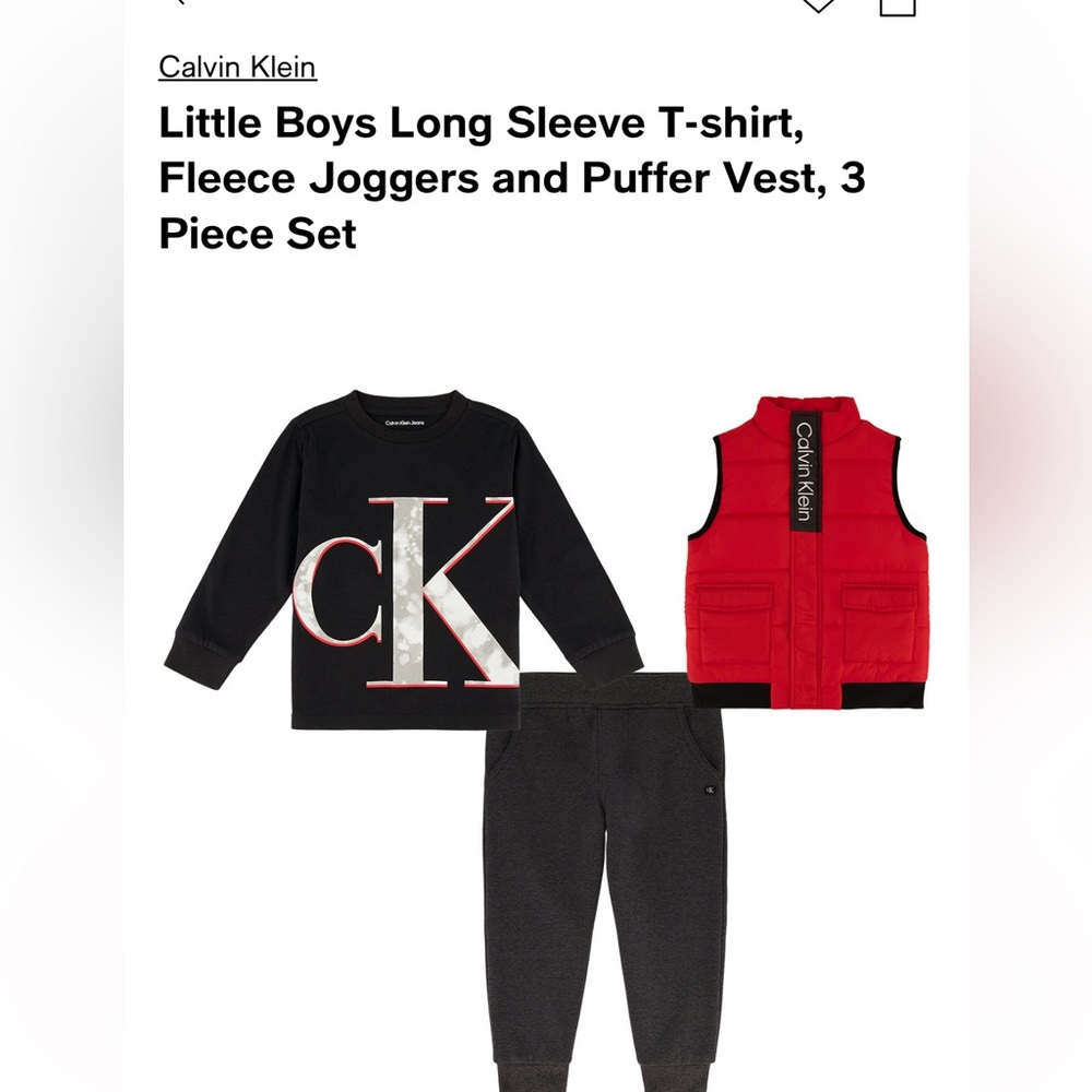 5 year old boys three piece sets for the winter .